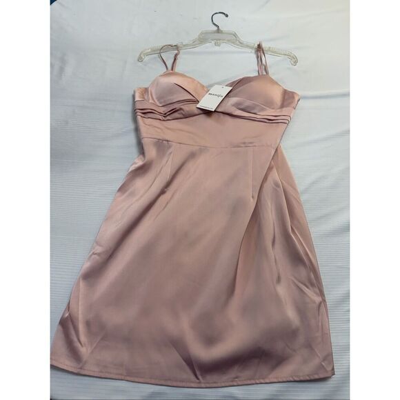 NWT Maniju Blush Pink Cocktail Party Dress Size Large New - Picture 4 of 10